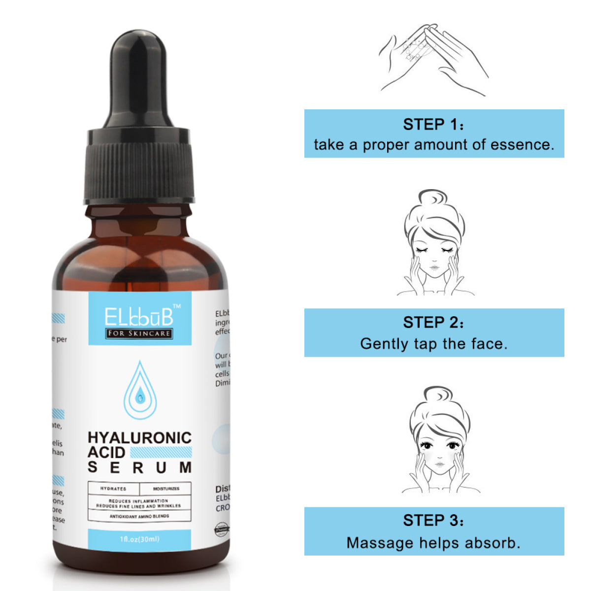 ELBBUB Hyaluronic Acid Face Serum, 30ml
