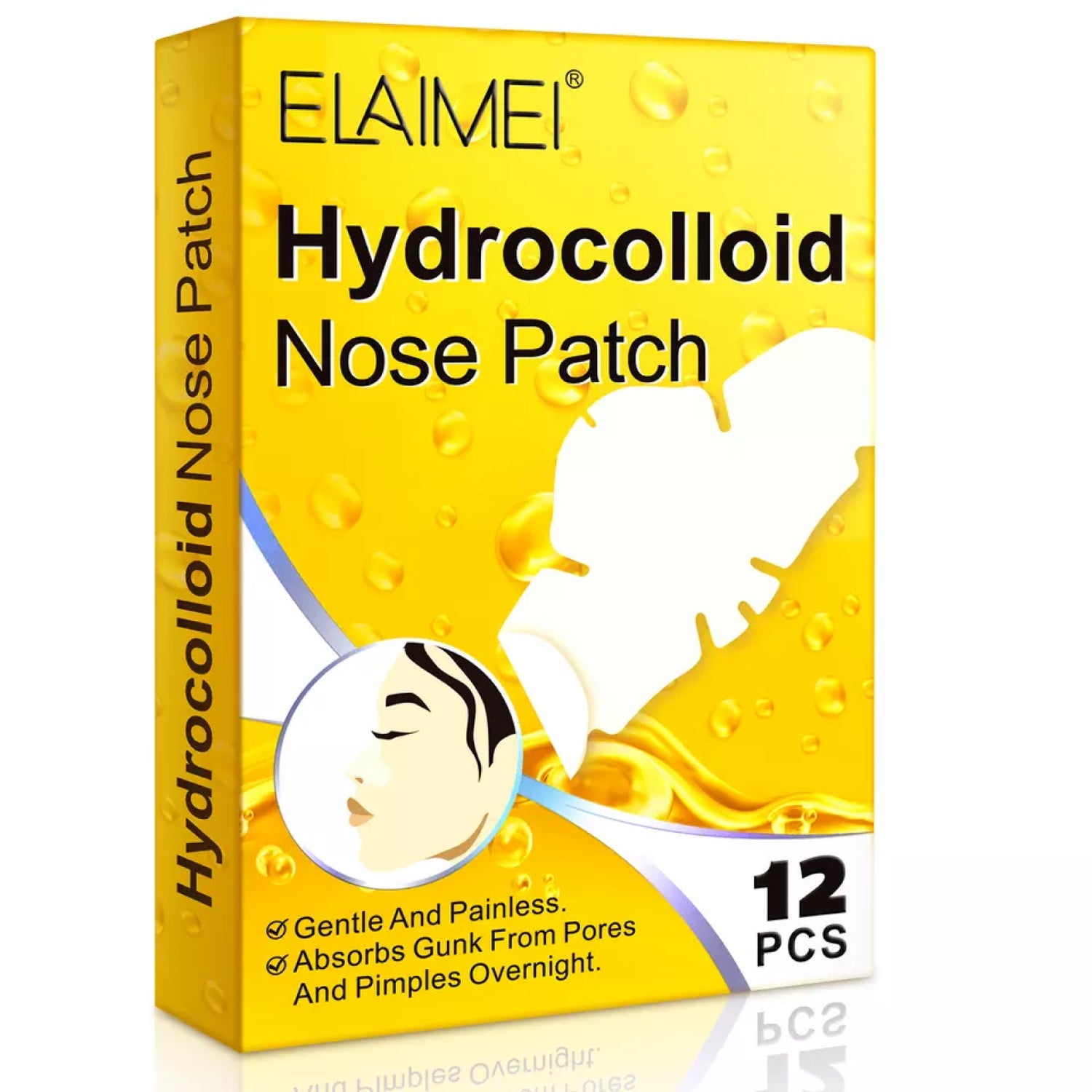 ELAIMEI Nose Pimple Patches, 12pcs