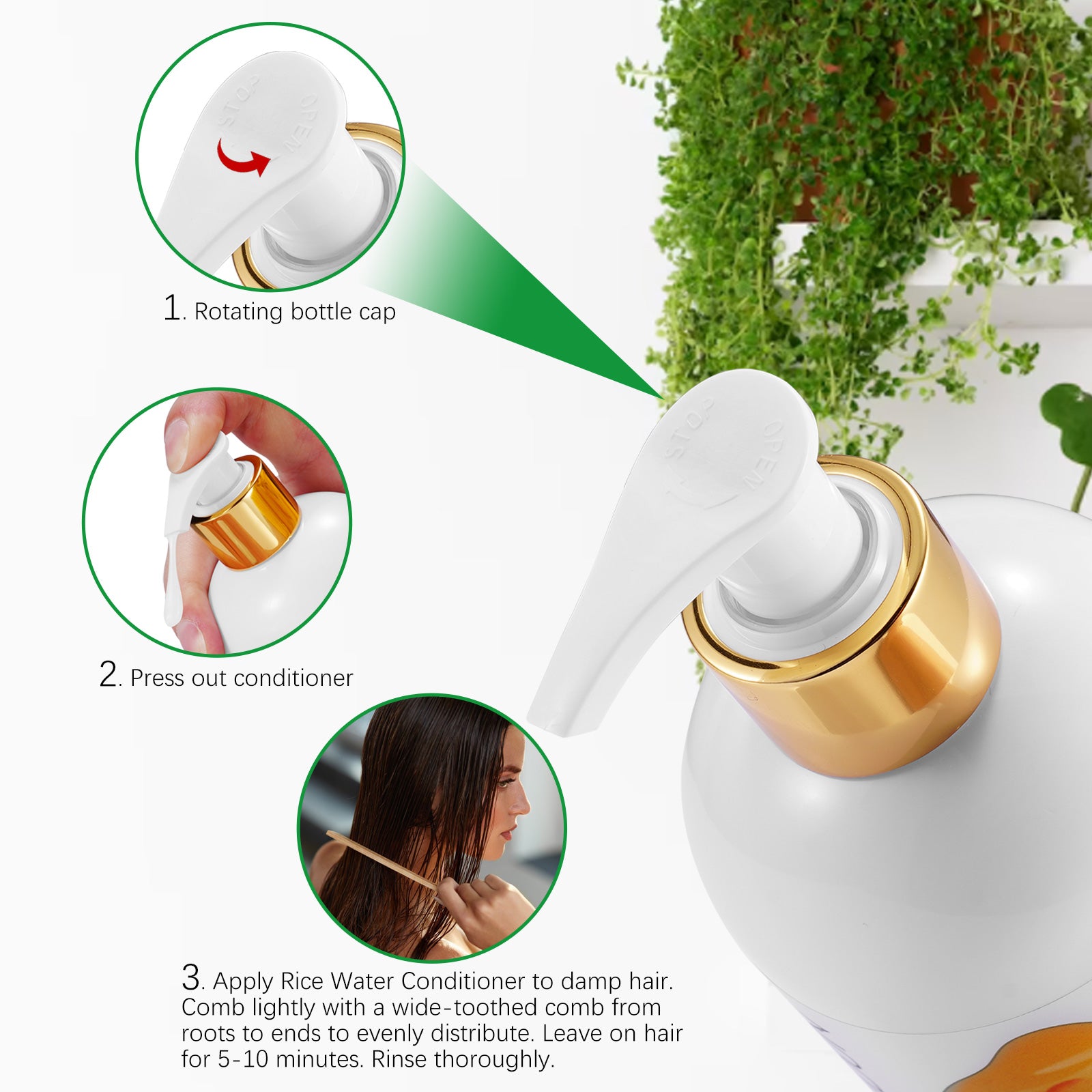 SEFUDUN Rice Water Hair Growth Conditioner, 300ml