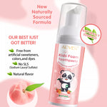 ALIVER Peach Flavor Foam Toothpaste for Kids, 60ml