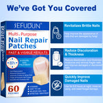 SEFUDUN Multi Purpose Nail Repair Patches, pack of 60pcs
