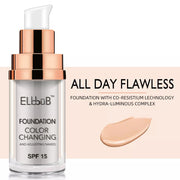 Elbbub Magic Color Changing Foundation Skin Tone Makeup Full Coverage Flawless Change Skin Tone All Colors