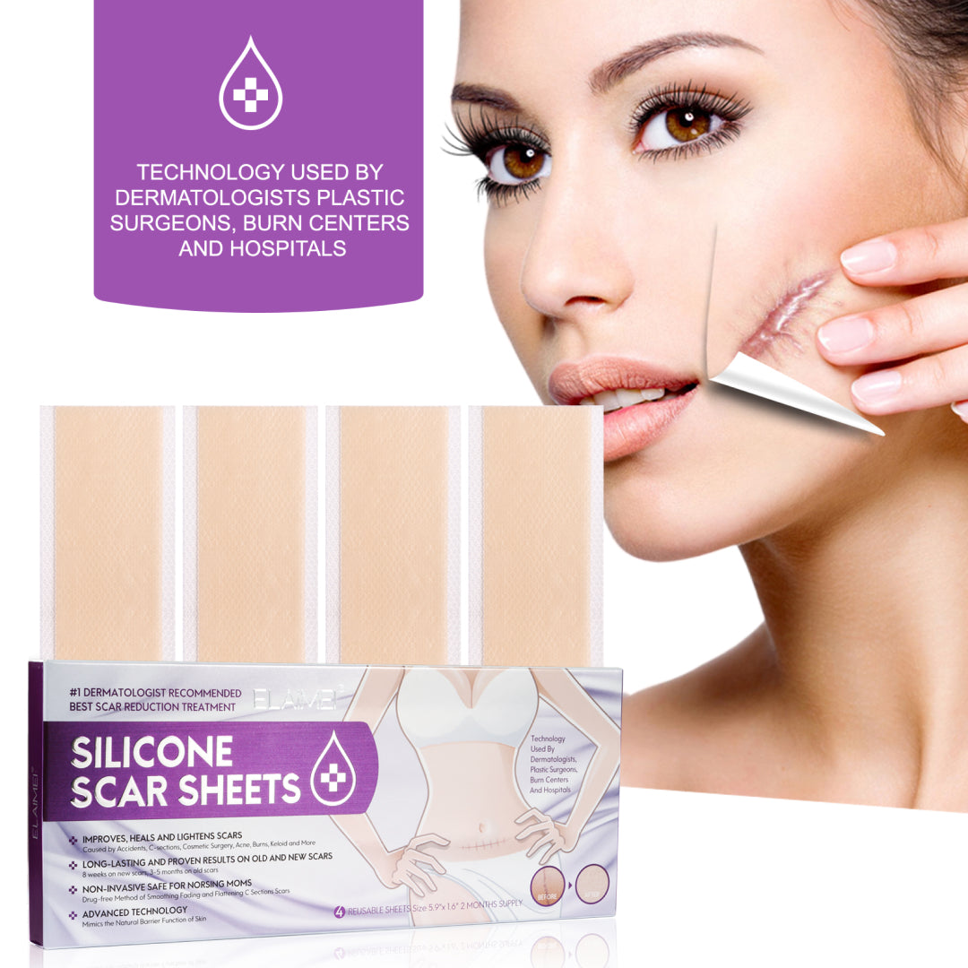ELAIMEI Silicone Scar Gel Sheets Skin Treatment