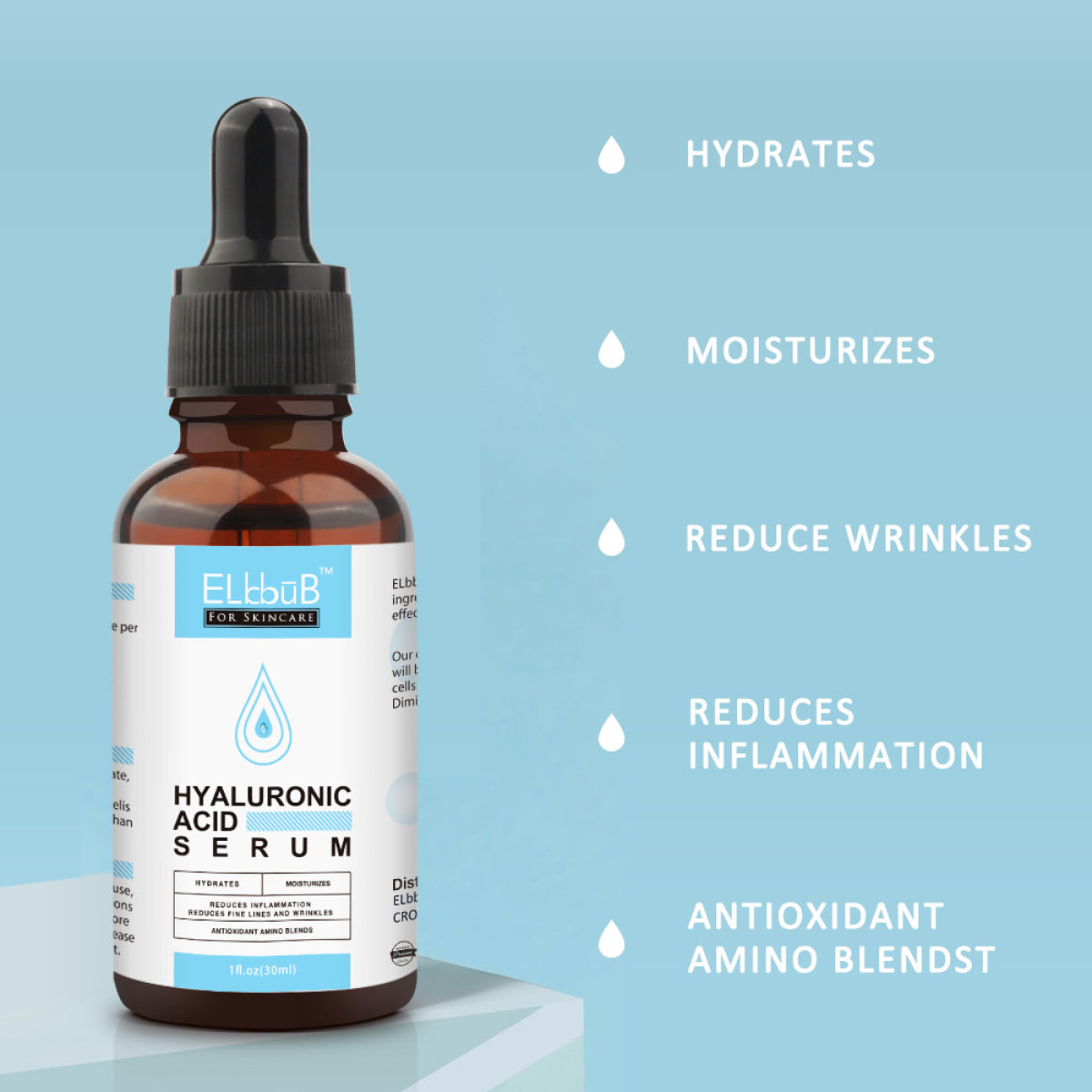 ELBBUB Hyaluronic Acid Face Serum, 30ml