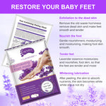 Aliver Exfoliating Foot Peel Mask Baby Soft Feet Smooth Socks Callus Hard Dead Skin Remove Spa Lavender (1 pair)