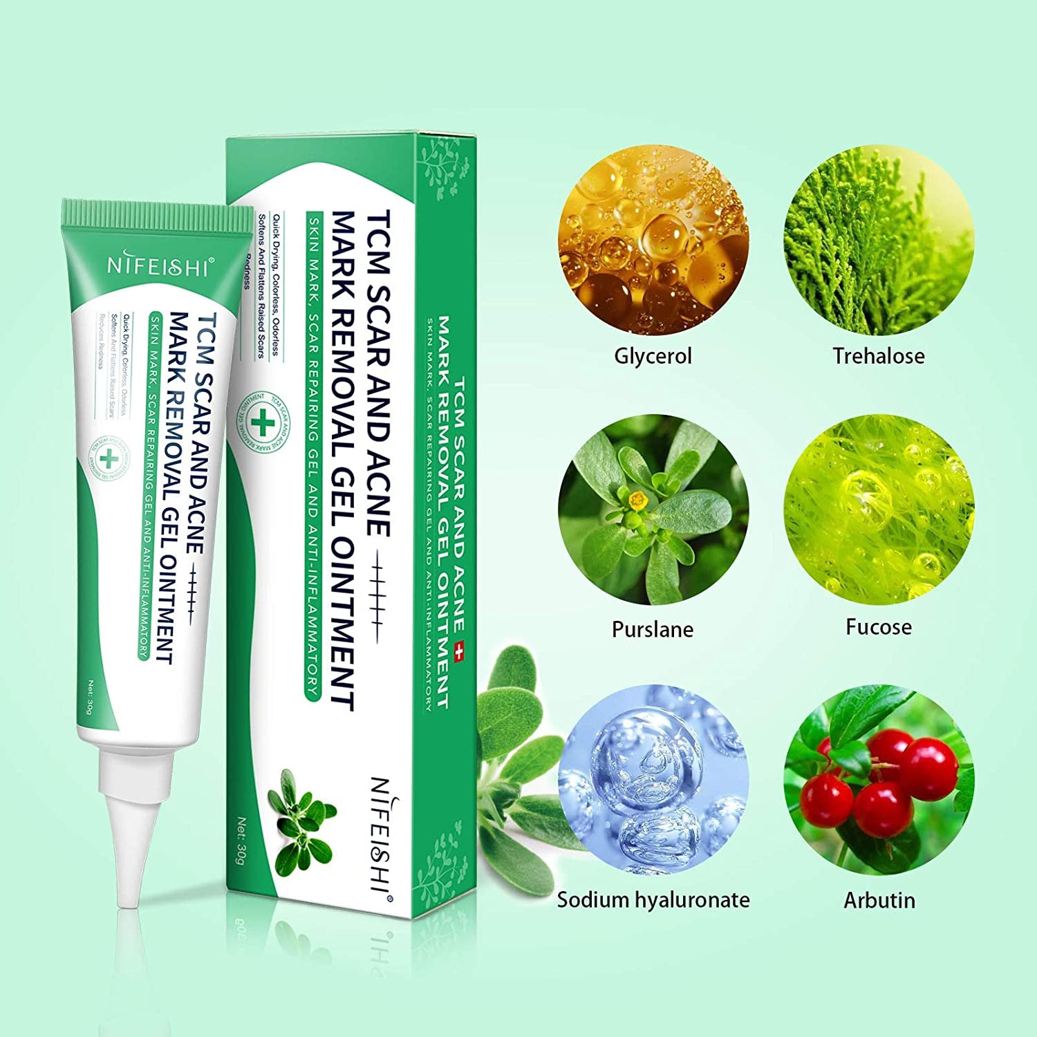 Nifeishi  Advanced Scar Removal Gel Cream Treatment Repair Acne Marks Ointment Skin Care