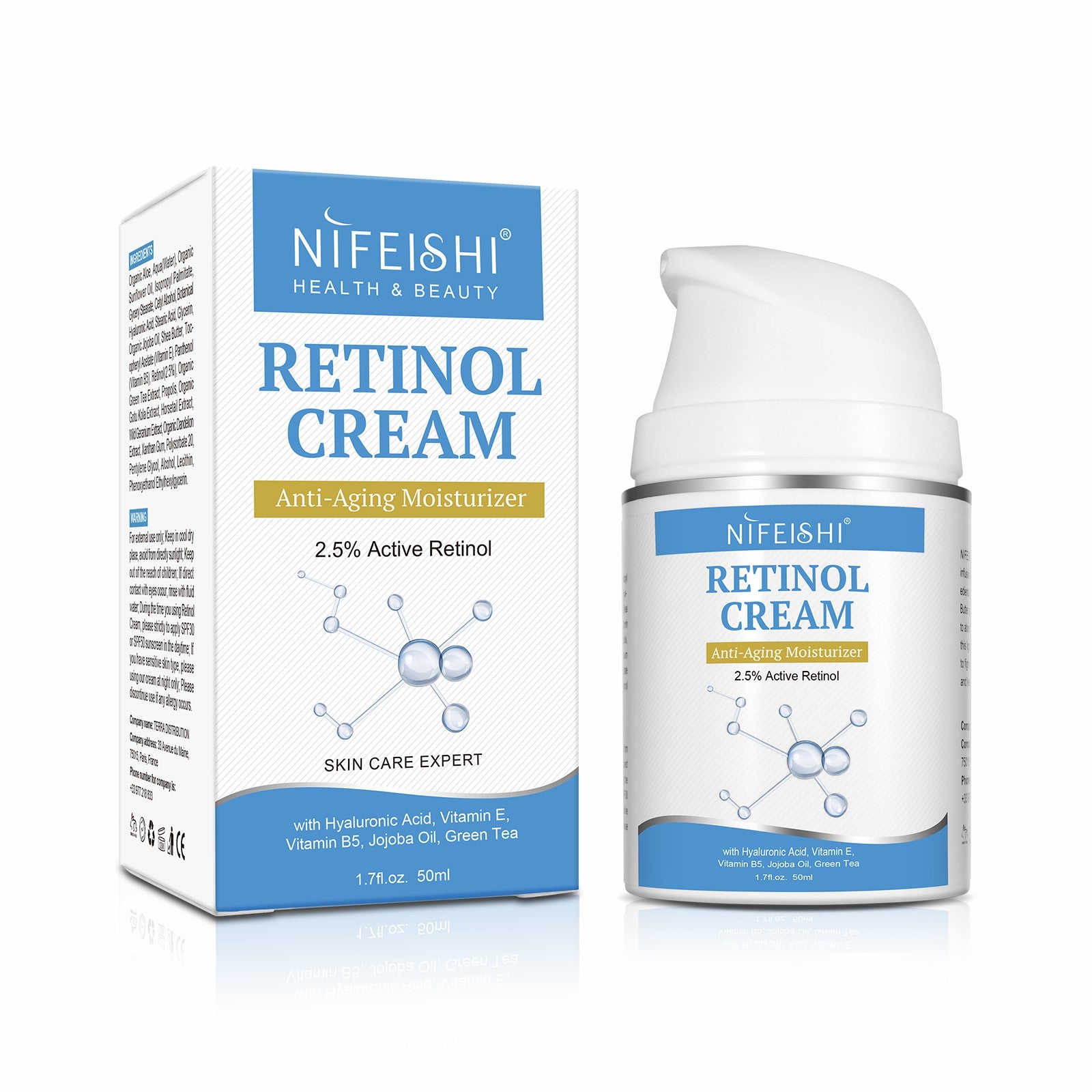 NIFEISHI 2.5% Retinol Face Cream, 50ml