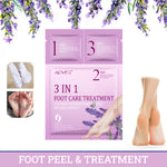 ALIVER 3in1 Exfoliating Foot Care Treatment Kit Peeling Mask
