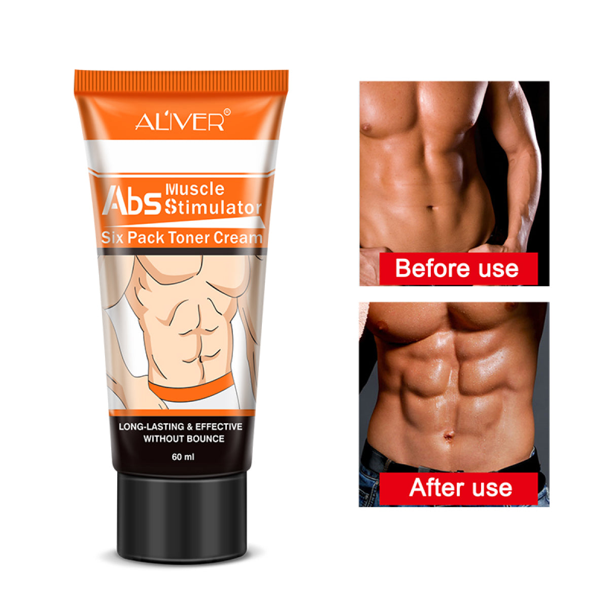 ALIVER Abs Muscle Stimulator Body Cream for Man, 60ml