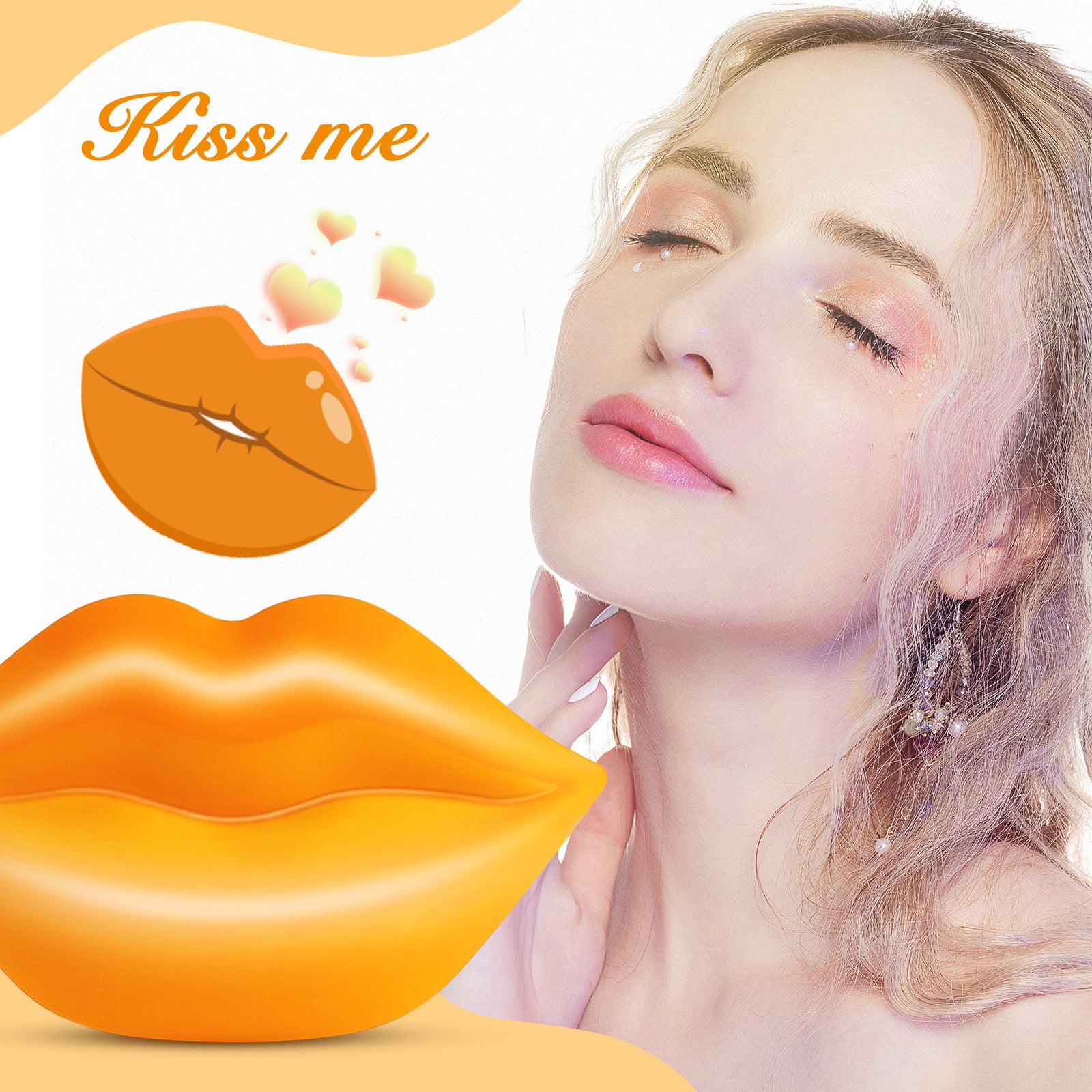 SEFUDUN Orange Collagen Lip Mask, pack of 20pcs