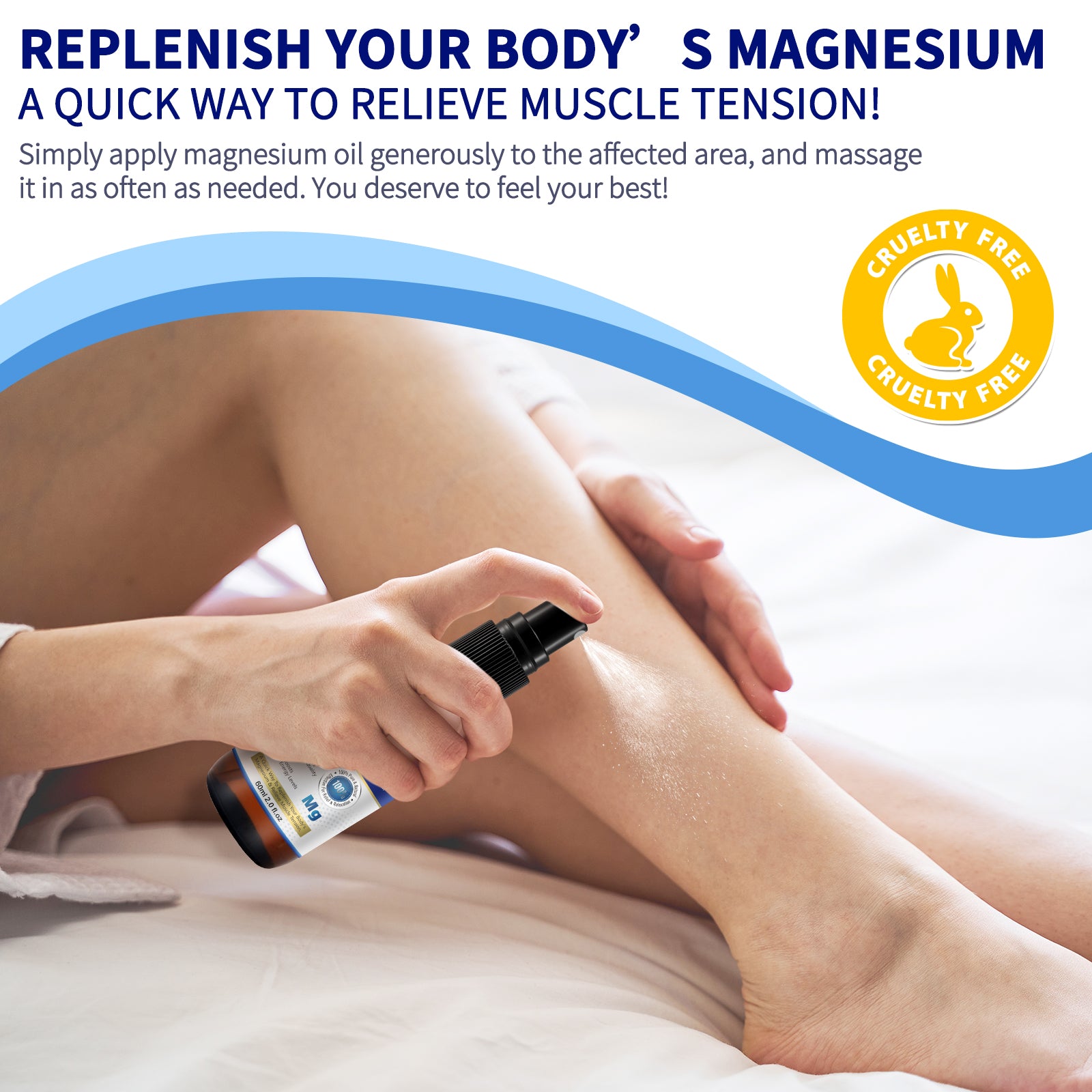 ALIVER Pure & Natural Magnesium Oil for Pain Relief, 60ml