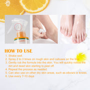ELAIMEI Orange Foot Peel Spray Oil, 100ml