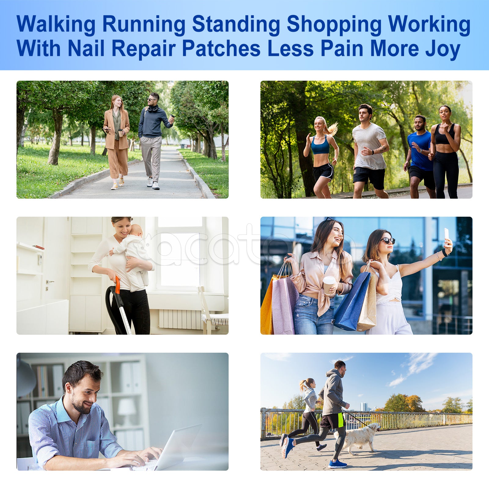 SEFUDUN Multi Purpose Nail Repair Patches, pack of 60pcs