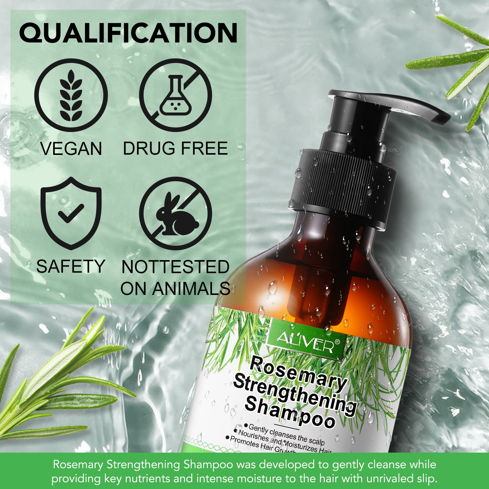 ALIVER Rosemary Hair Growth Shampoo, 300ml