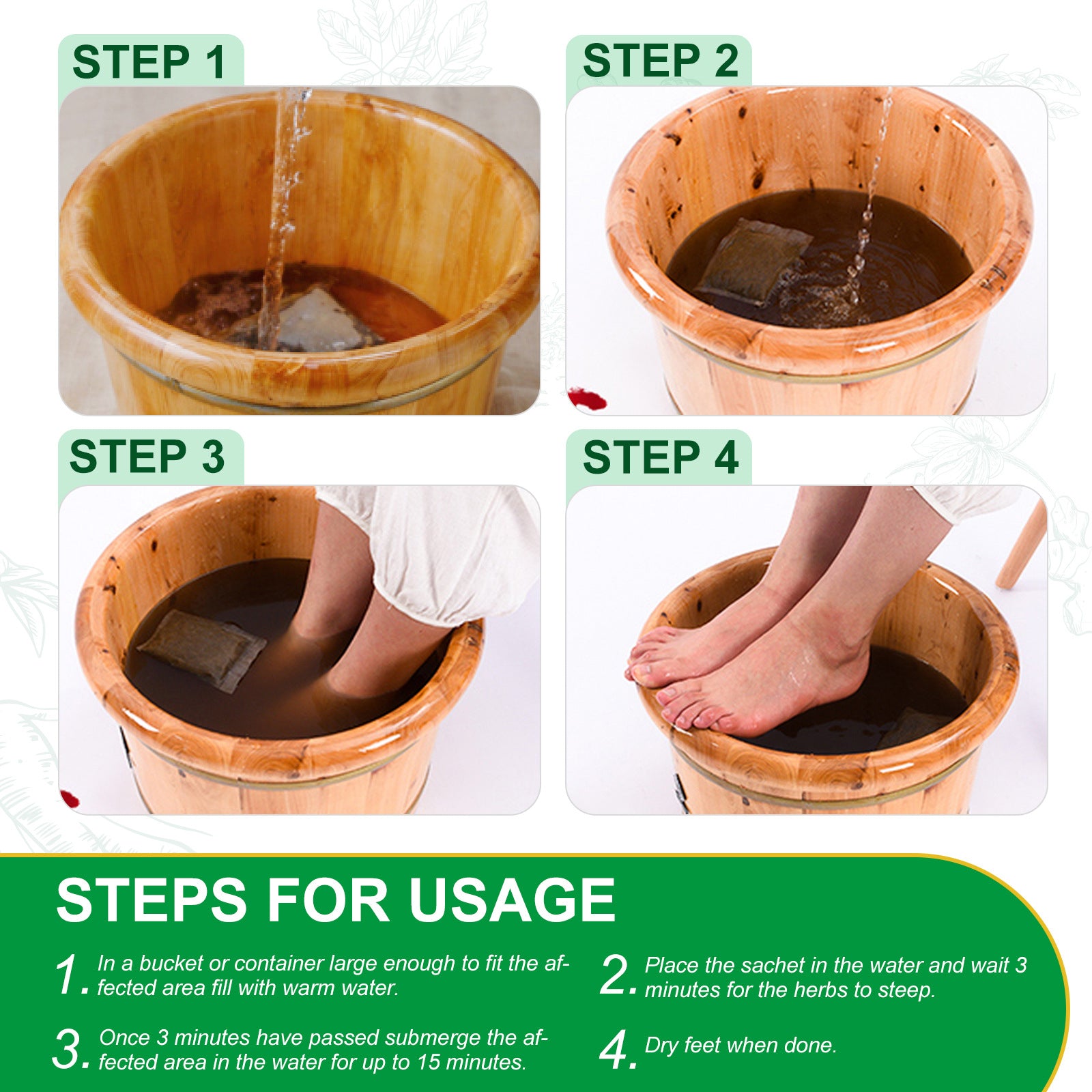 SEFUDUN Leg Slimming Foot Soak Bath Patches, 12pcs