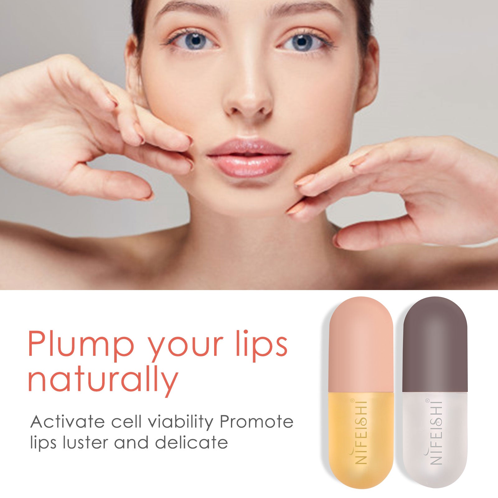 NIFEISHI 2pcs Day & Night Lip Plumper Set