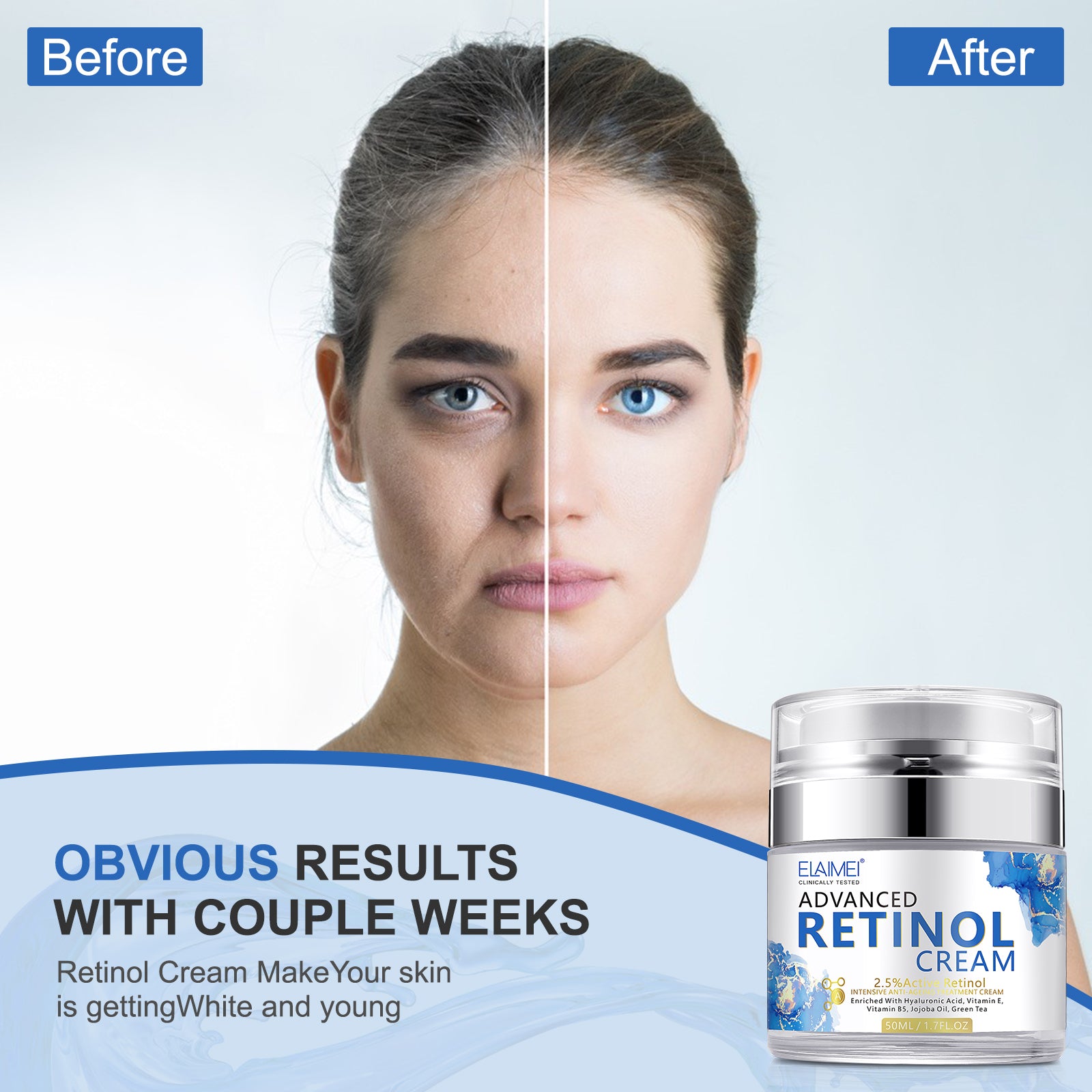 ELAIMEI 2,5% Pure Retinol Cream for Face