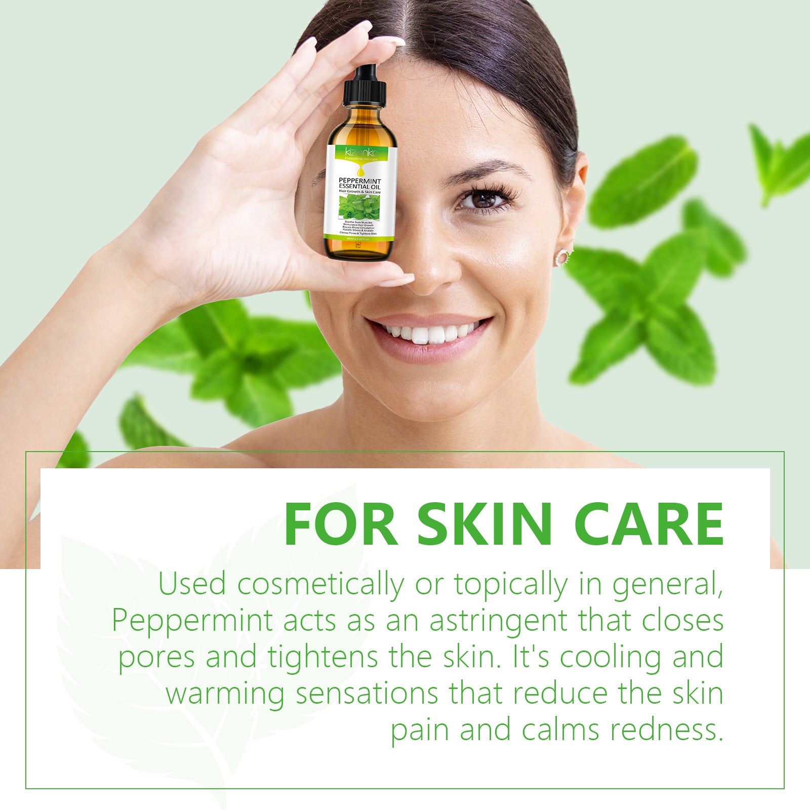 KIZENKA Peppermint Essential Oil, 60ml