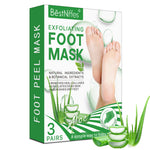 BESTNIFFES Exfoliating Foot Peel Mask, 3 pairs (ALOE)