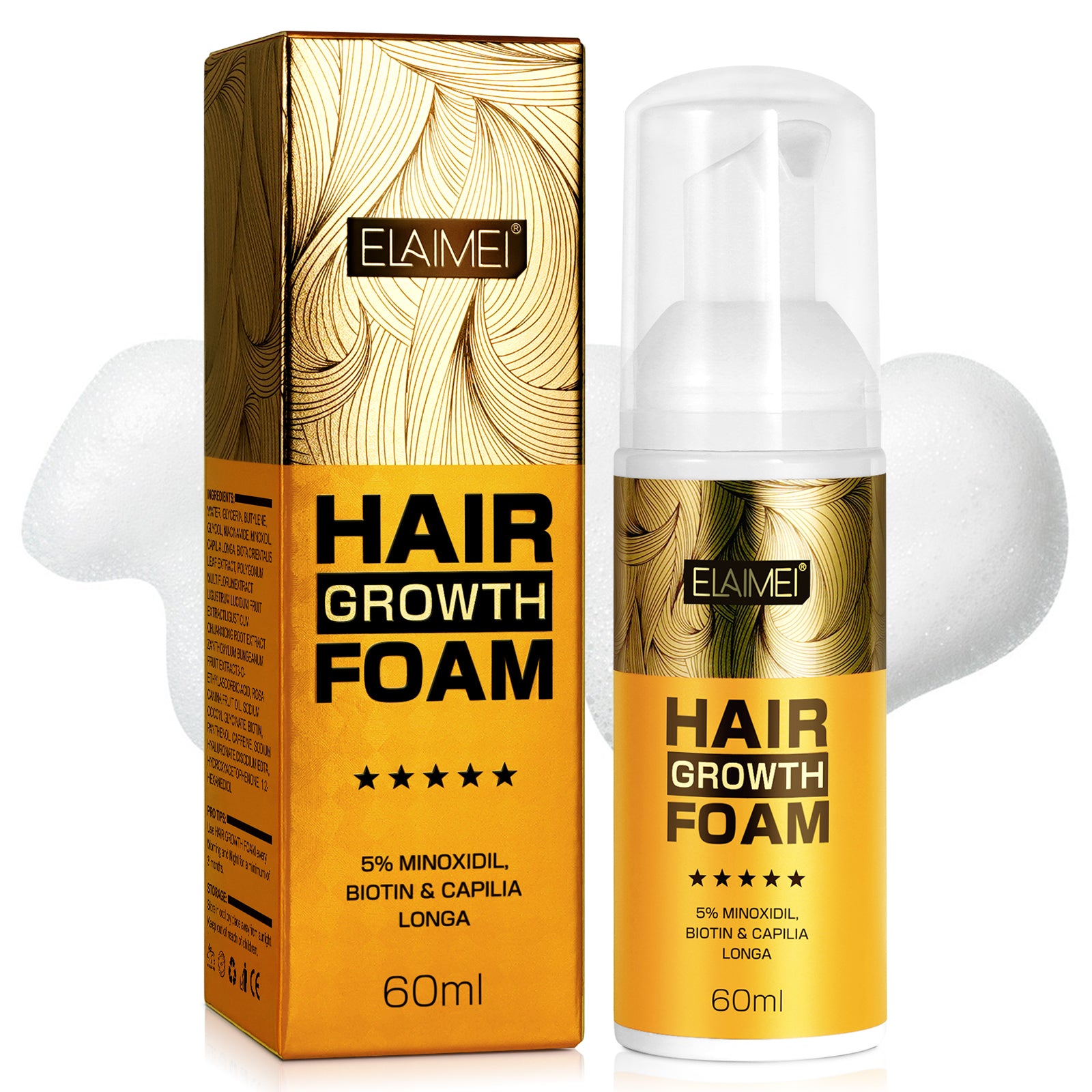 ELAIMEI Hair Regrowth Foam, 60ml