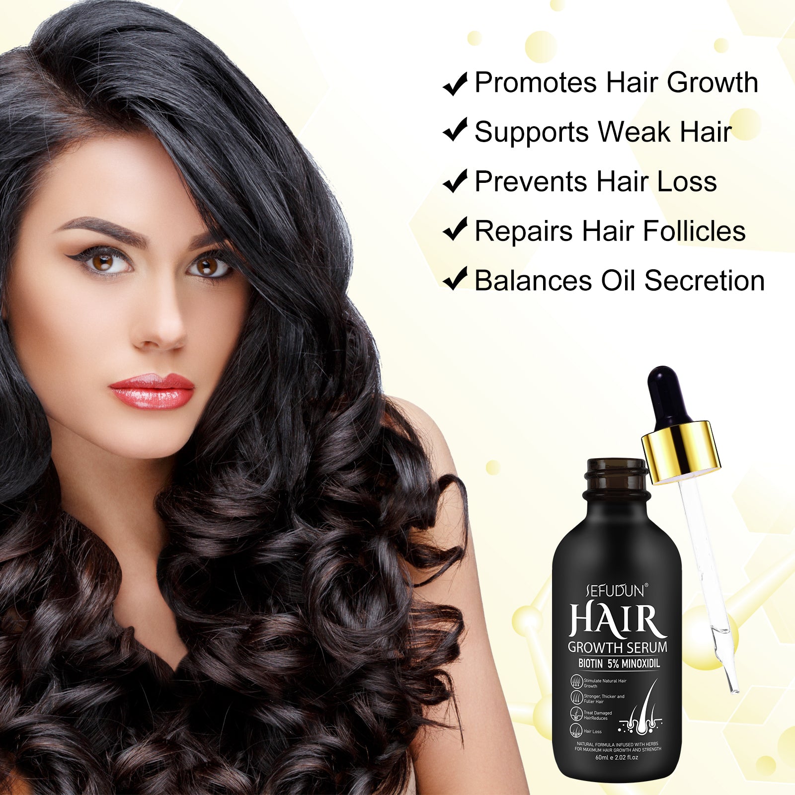 SEFUDUN Hair Growth Serum + Derma Roller Kit