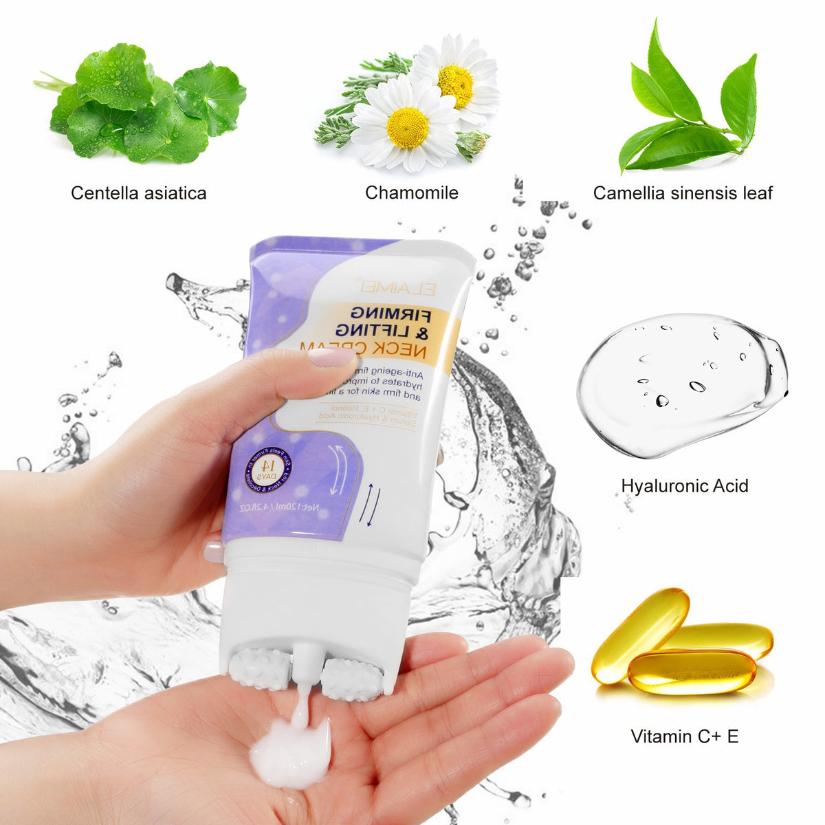 ELAIMEI Anti Wrinkle Firming Neck Cream, 120ml