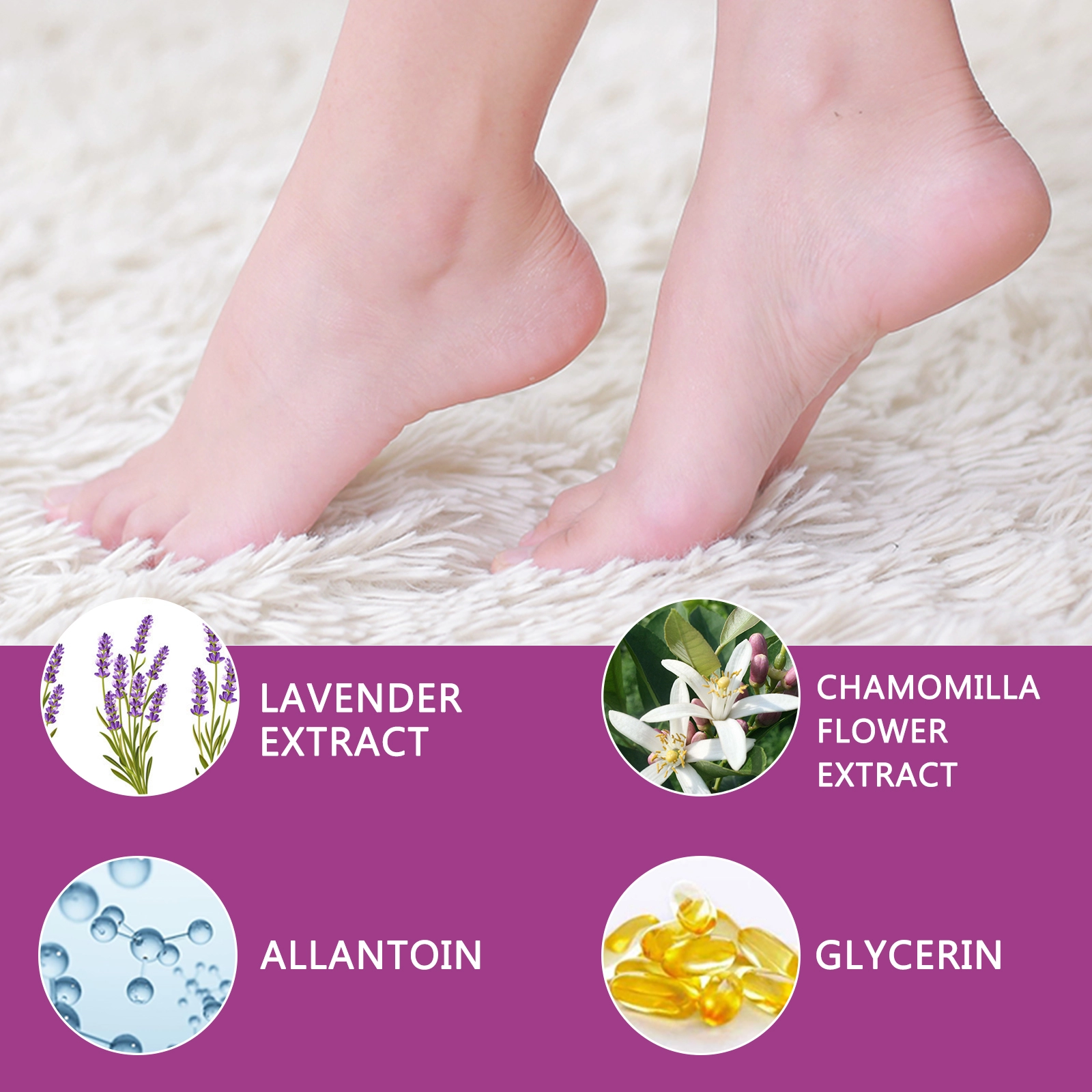 ALIVER 3in1 Exfoliating Foot Care Treatment Kit Peeling Mask