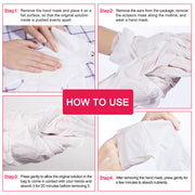 Nifeishi Hand Moisturizing Gloves Repair Renew Cream Peel Hard Soft Nail Mask Dry Cracked Skin SPA Manicure