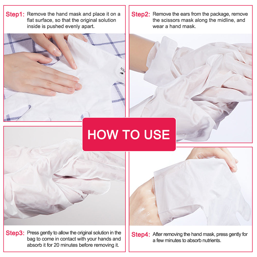 Nifeishi Hand Moisturizing Gloves Repair Renew Cream Peel Hard Soft Nail Mask Dry Cracked Skin SPA Manicure