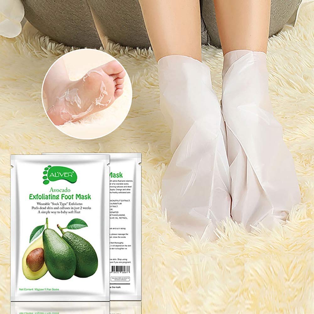 Aliver Avocado Soft Foot Peel Mask for Feet Dead Skin Remover