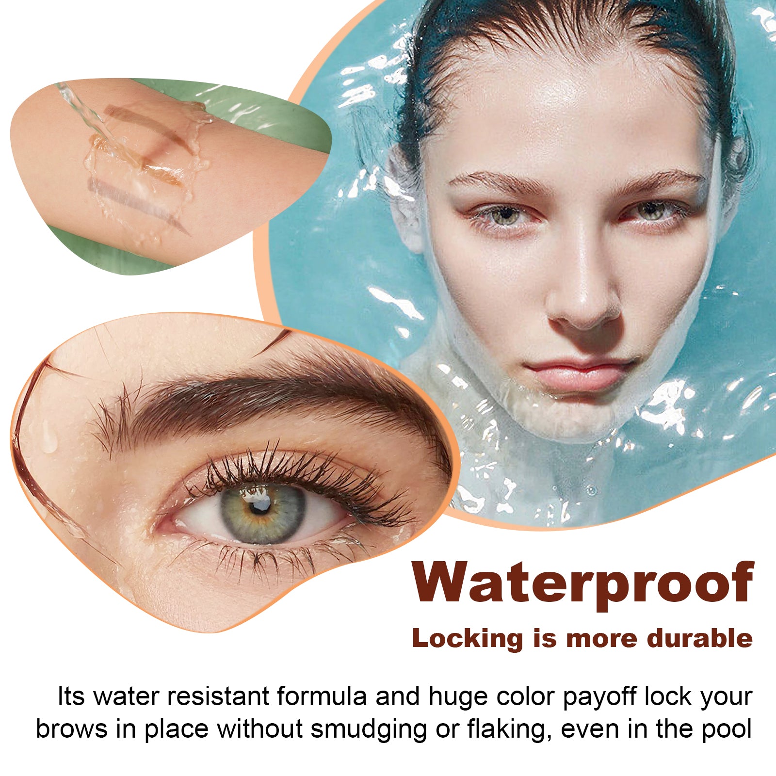 ELAIMEI Tattoo Eyebrow Gel, Long-Lasting Tint (Dark Brown)
