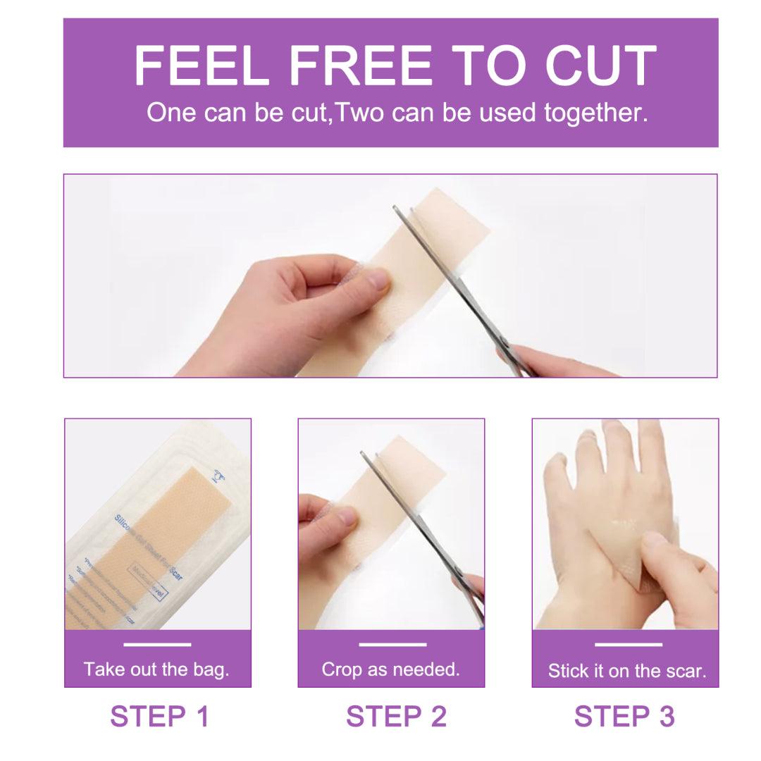 ELAIMEI Silicone Scar Gel Sheets Skin Treatment