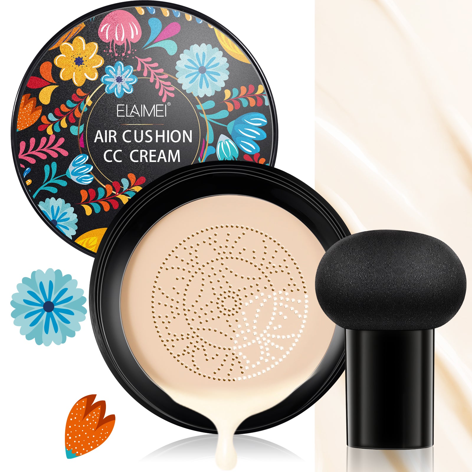 ELAIMEI Air Cushion CC Cream Concealer, Ivory White