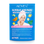 ALIVER Glycolic Acid Exfoliating Pads, 40pcs