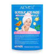 ALIVER Glycolic Acid Exfoliating Pads, 40pcs