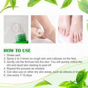 ELAIMEI Exfoliating Foot Peeling Spray with Green Tea Oil, 100ml