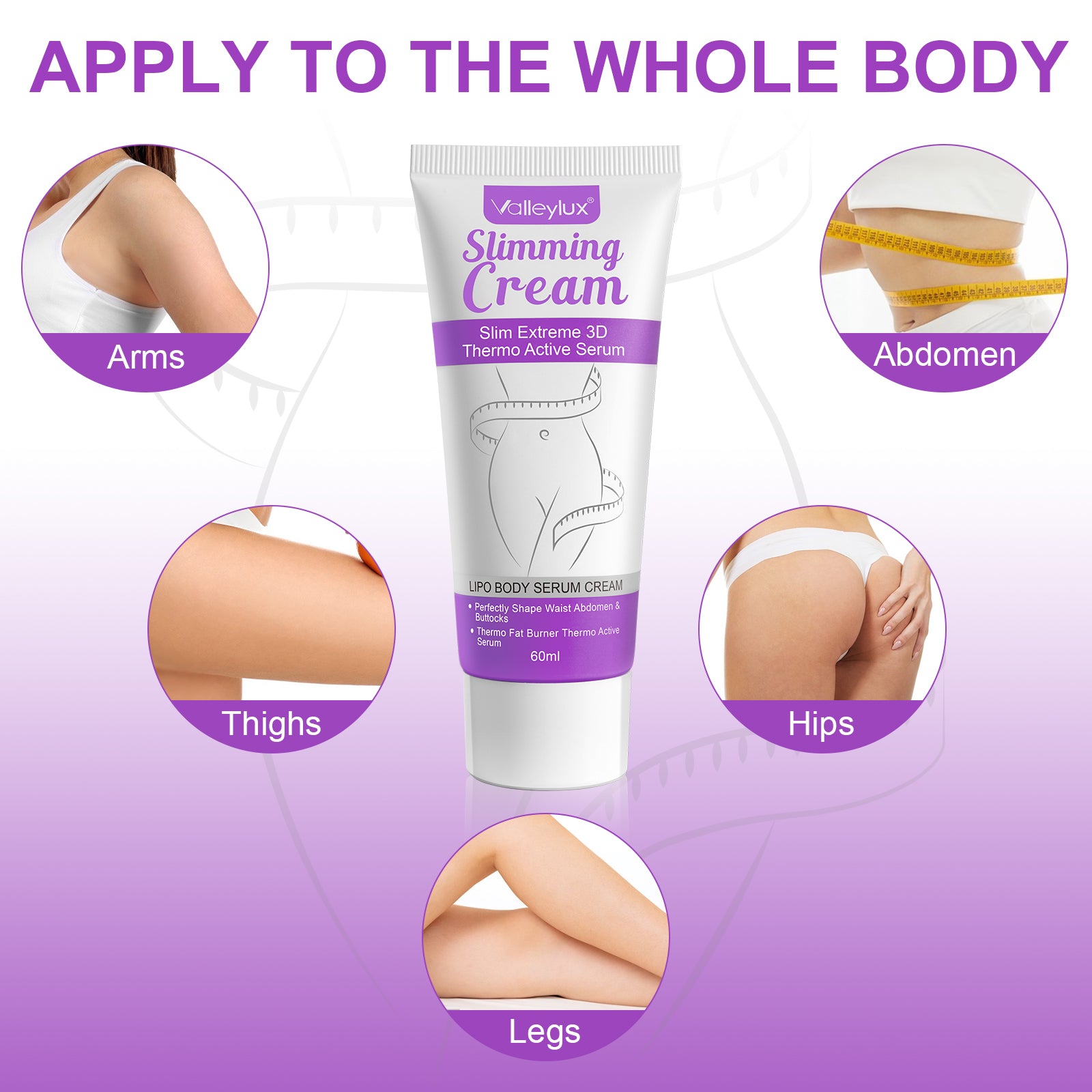 ValleyLux Slimming Hot Body Cream, 60ml