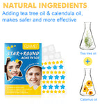 ELAIMEI Stars + Round Pimple Patches, pack of 126pcs (yellow, blue)