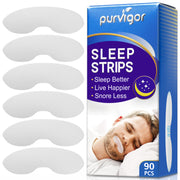 PURVIGOR Anti Snoring Sleep Strips Gentle Mouth Tape for Nose Breathing Low Loud Snoring Relief 90 pcs