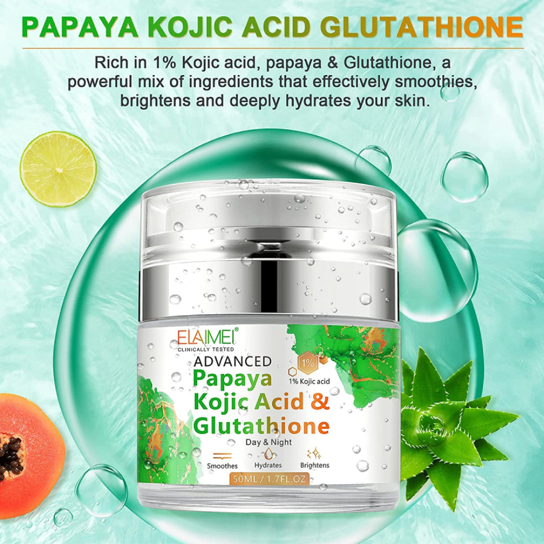 ELAIMEI Kojic Acid Glutathione Face Cream for Dark Spots Removal, 50ml