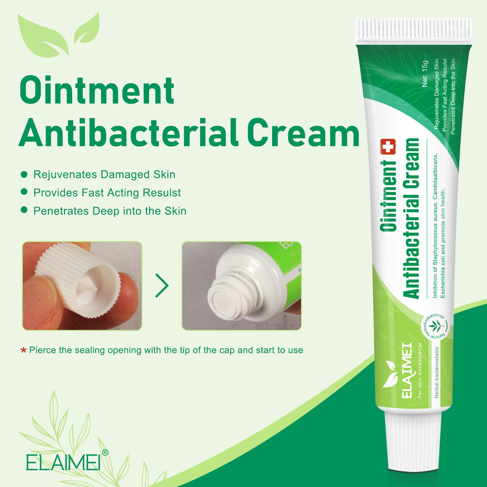 ELAIMEI Herbal Ointment, Antibacterial Cream 15g