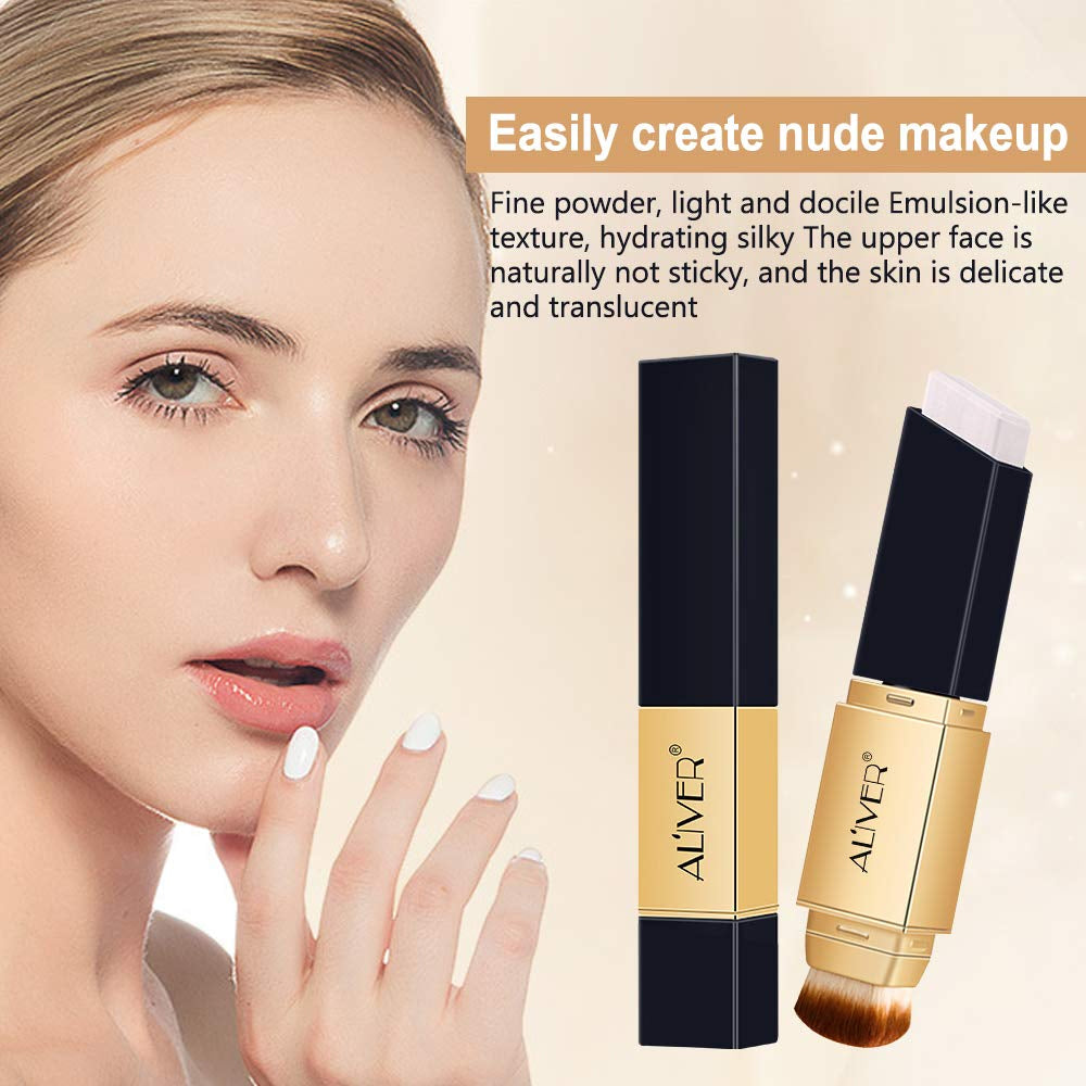ALIVER Colour Changing Full Coverage Concealer Stick & Brush, Ivory