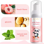 ALIVER Peach Flavor Foam Toothpaste for Kids, 60ml