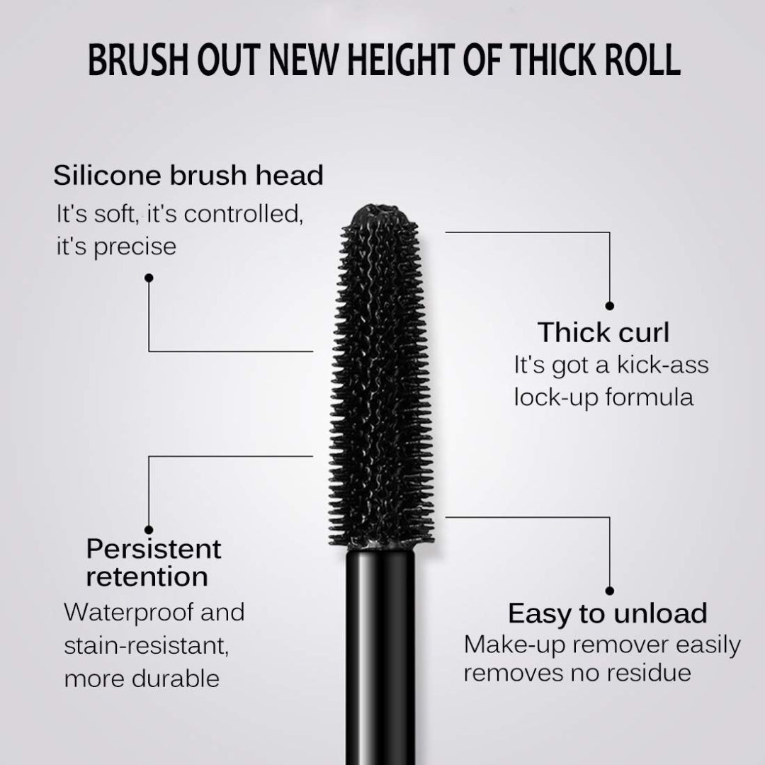 ALIVER Waterproof 4D Eyelash Volume Mascara, Black