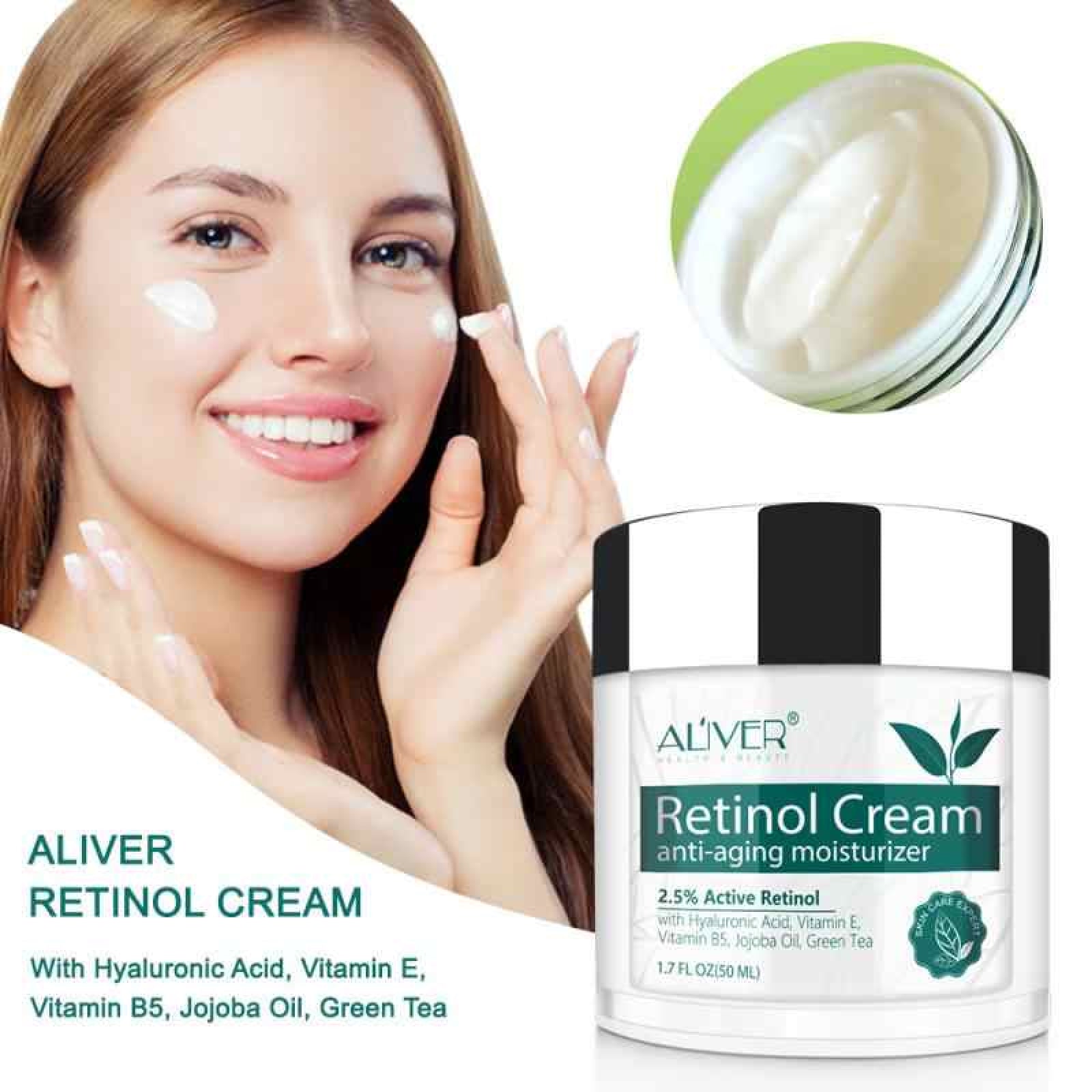 Aliver Pure Retinol Face Cream for Anti Aging Skin Moisturizer Repair