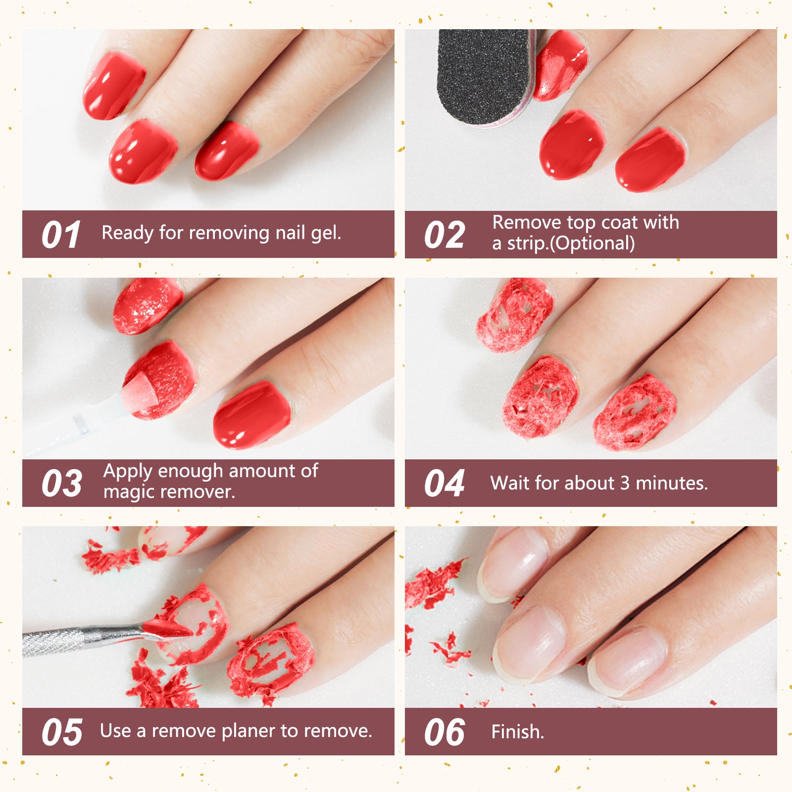 BESTNIFFES Nail Polish Gel Remover, 15ml