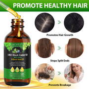 ALIVER Natural 3-in-1 Black Castor Oil with Amla & Black Seed Oil, 60ml