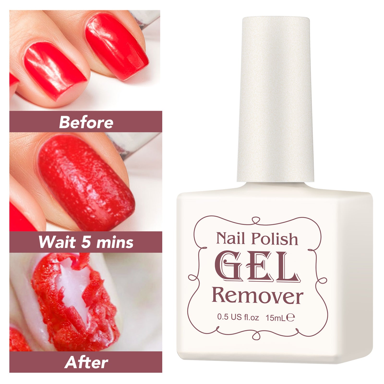 BESTNIFFES Nail Polish Gel Remover, 15ml