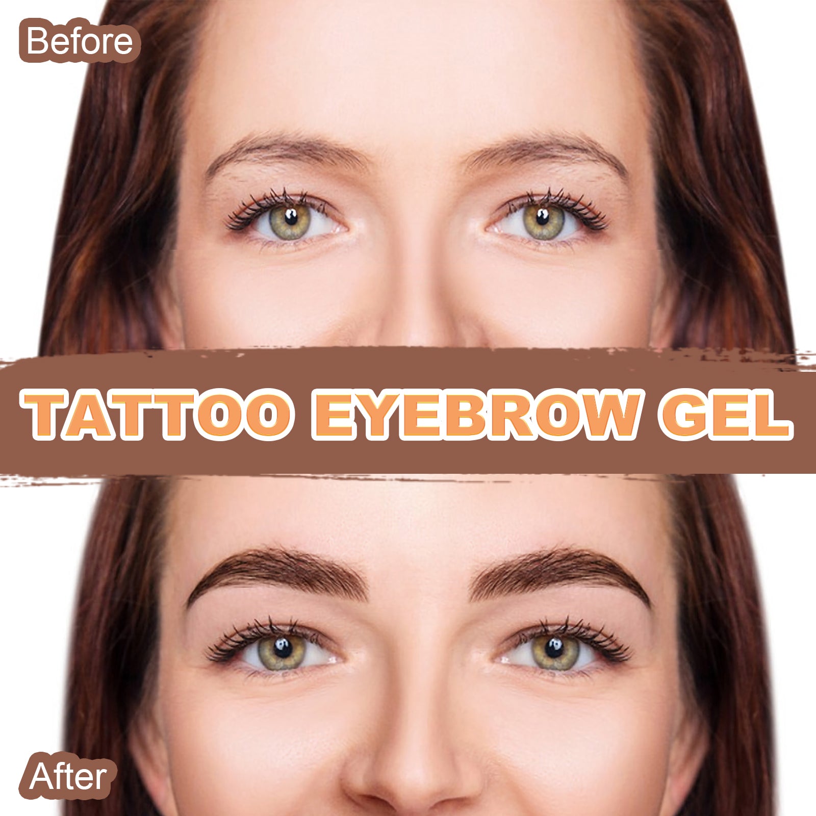 ELAIMEI Tattoo Eyebrow Gel, Long-Lasting Tint (Dark Brown)
