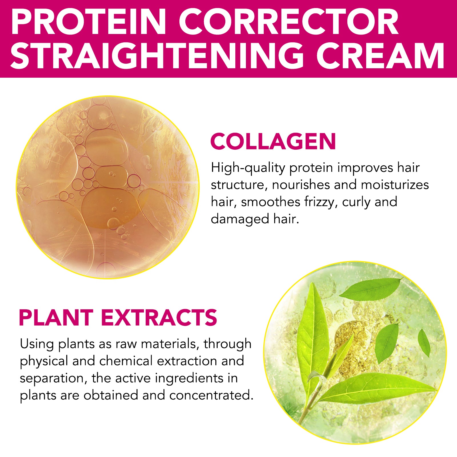 ELAIMEI Silk & Gloss Hair Straightening Cream, 60ml